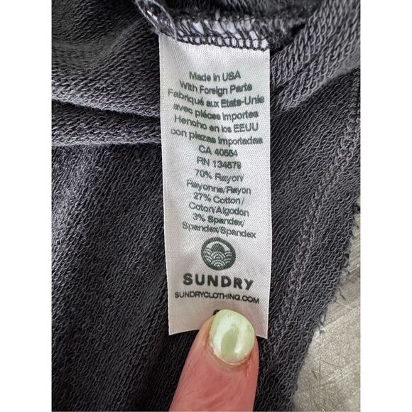 Sundry Camo Trapeze Long Sleeve Oversized Sweatshirt XS - Picture 8 of 8